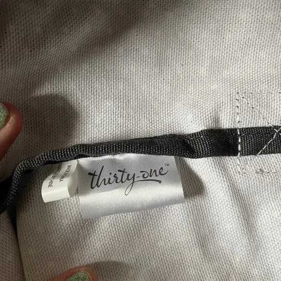 thirty one Fold Over Weekender in Charcoal City Swiss Dot - Picture 10 of 12